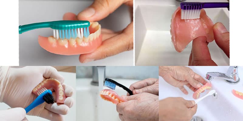 شستن دندان مصنوعی با مایع ظرفشویی